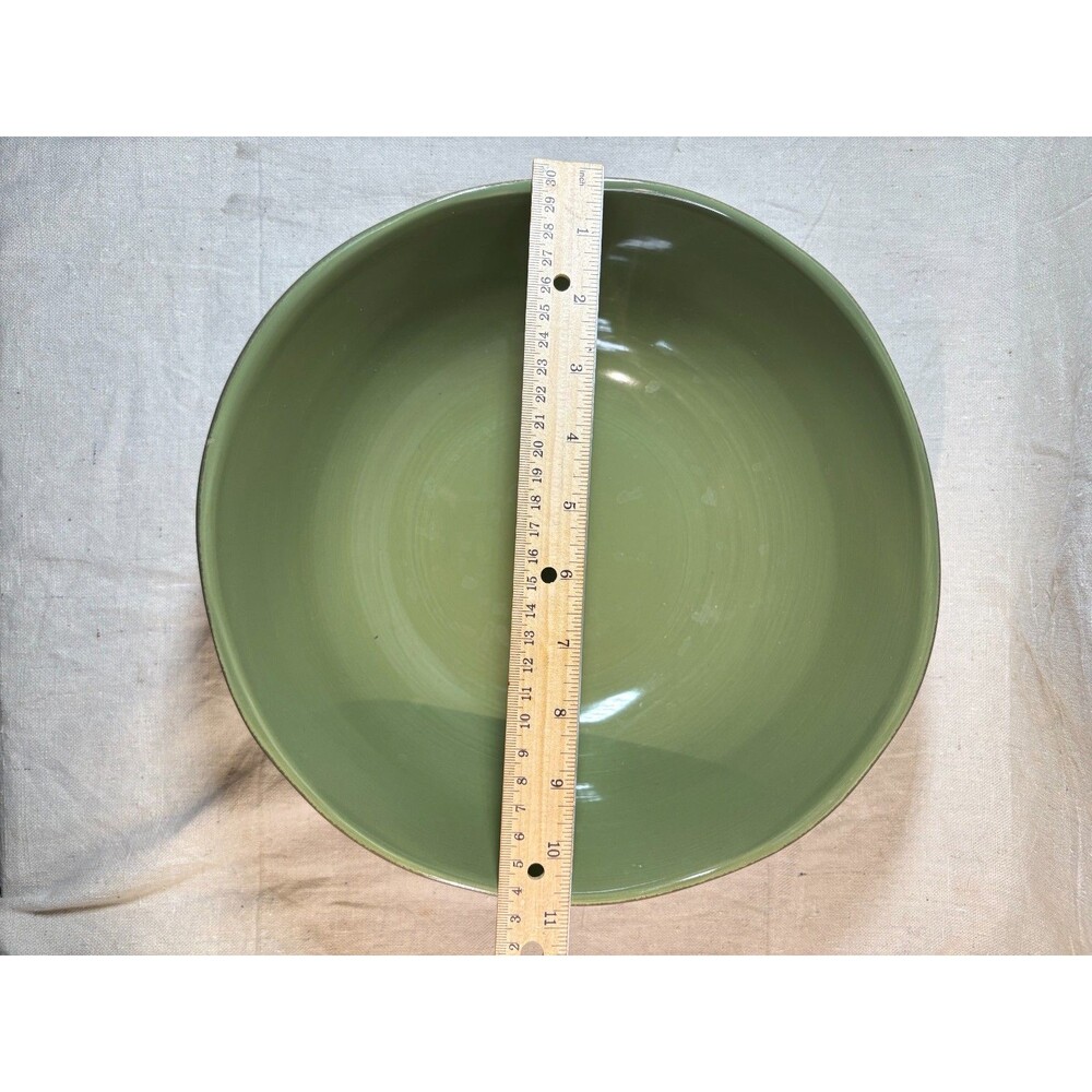 Pier 1 Elemental Sage Green Earthenware 11.75” Plates (2) & 10.75" Bowl Set - Picture 10 of 11